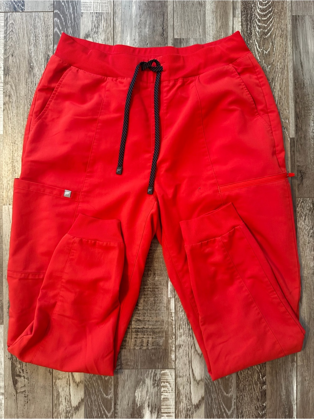Women’s Fabletics Red Scrub Joggers
